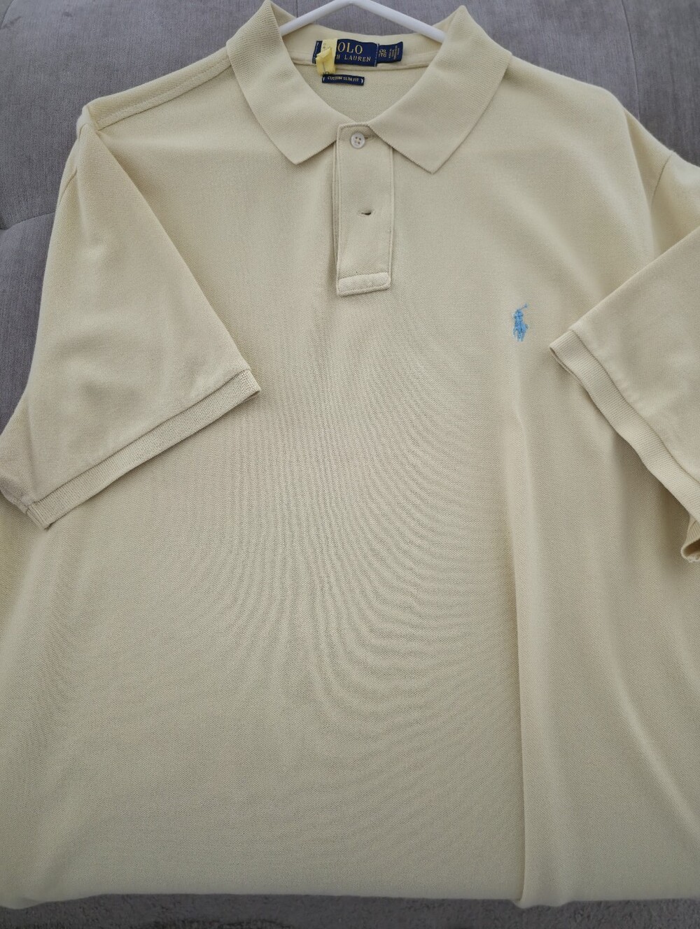 Polo by Ralph Lauren Pale Yellow Short-Sleeve Polo with Blue Pony